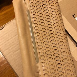 Aldo nude faux leather crossbody and clutch